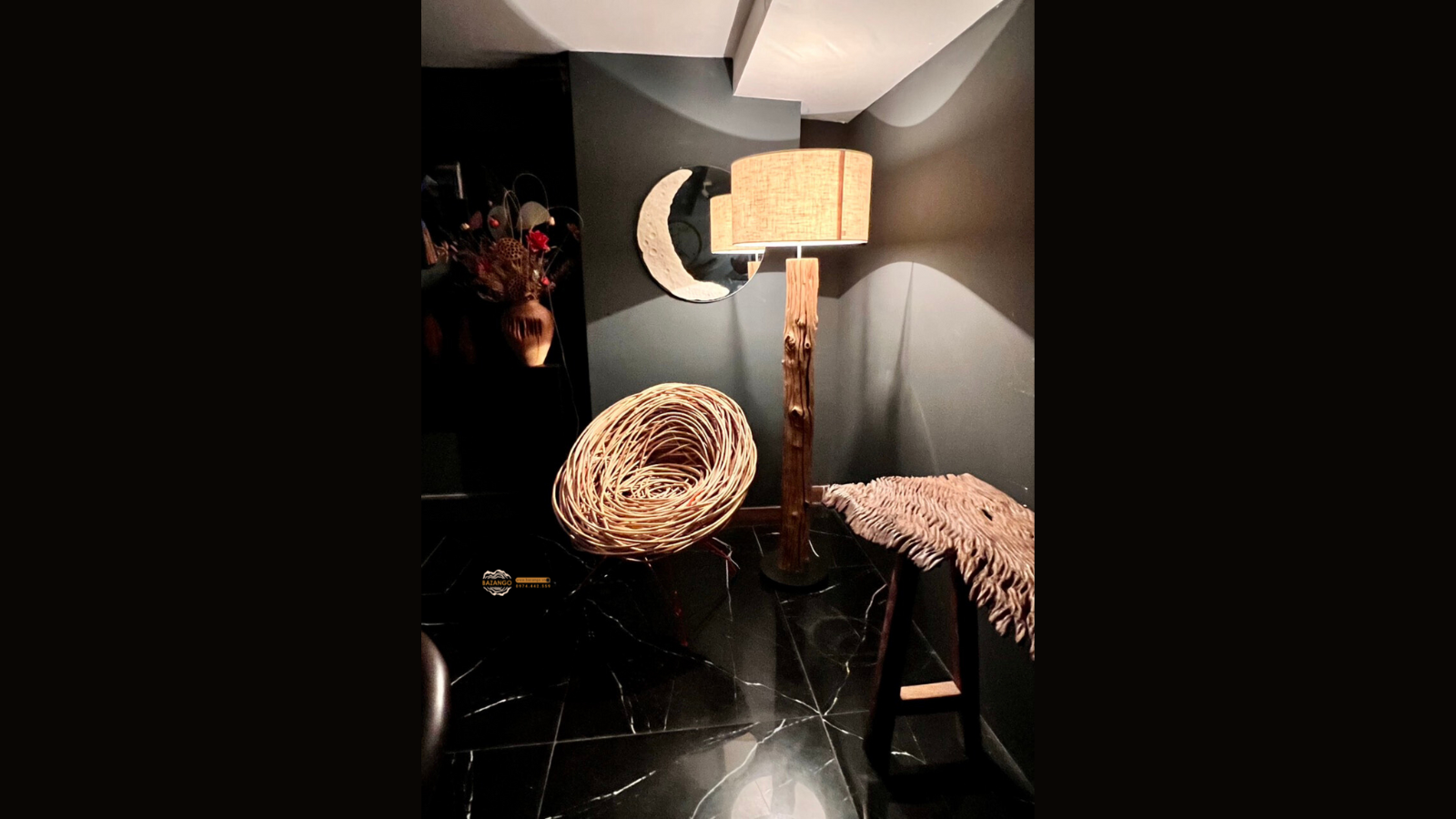 đèn đứng phong cách rustic