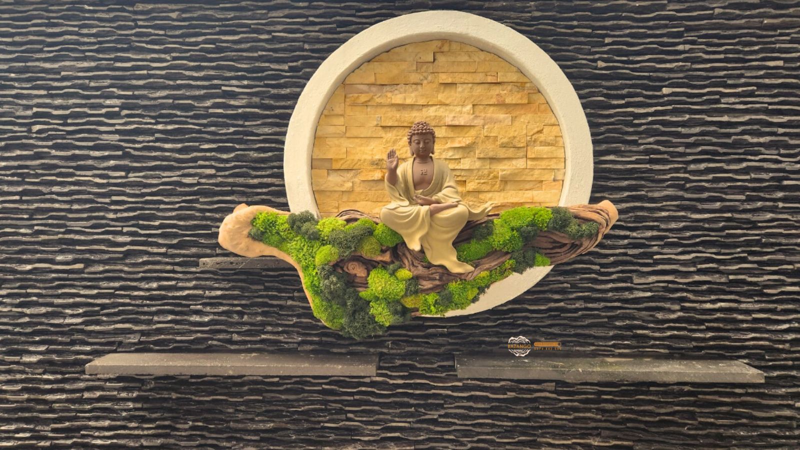 Gỗ lũa cấy rêu tự nhiên 