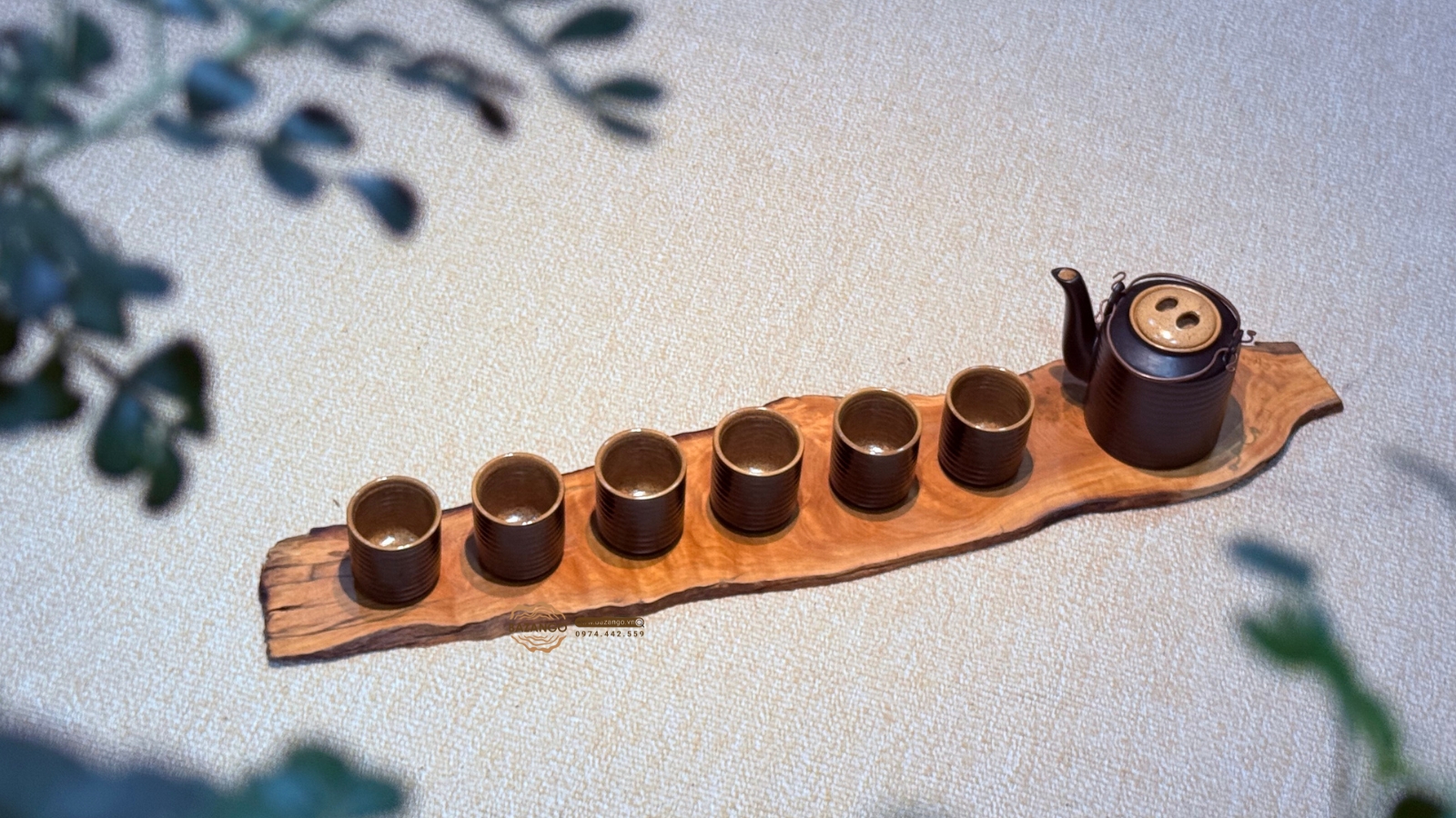 khay trà gỗ mộc