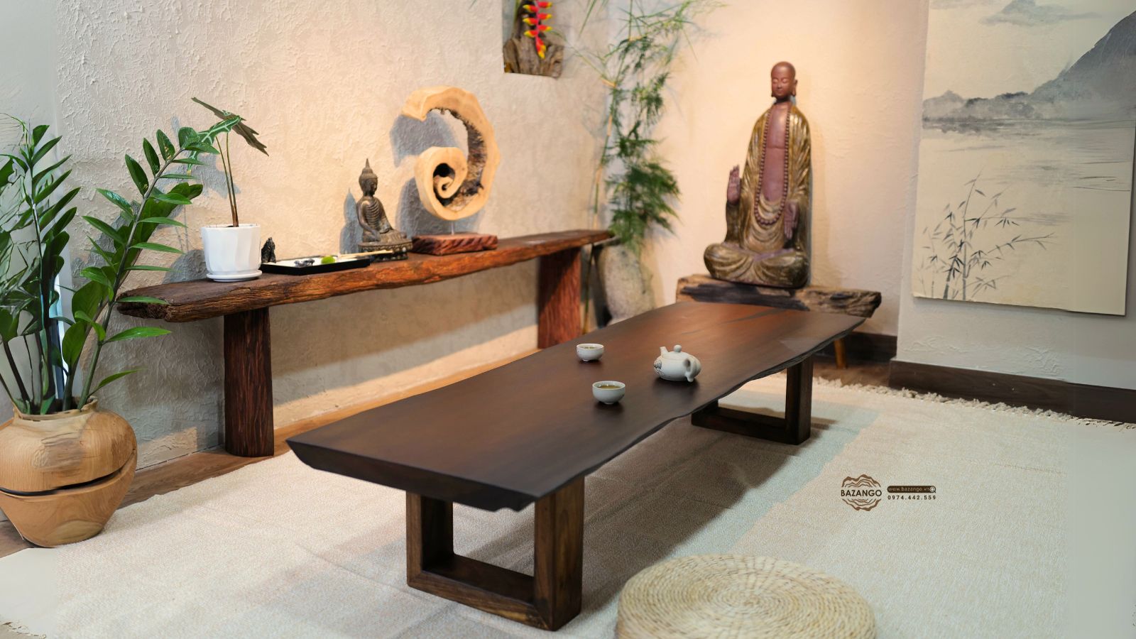 Bàn trà gỗ tự nhiên