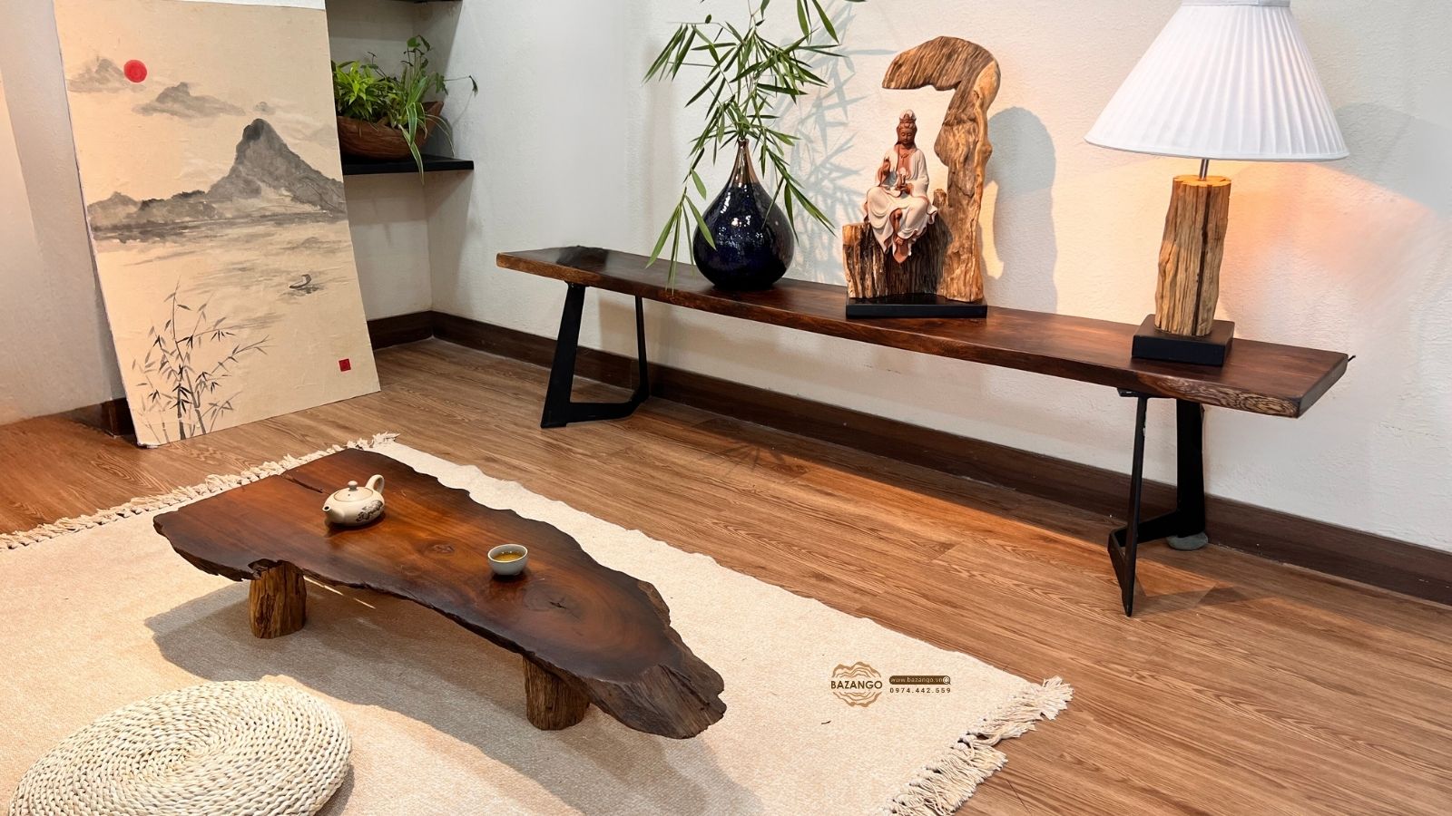 Bàn trà gỗ tự nhiên
