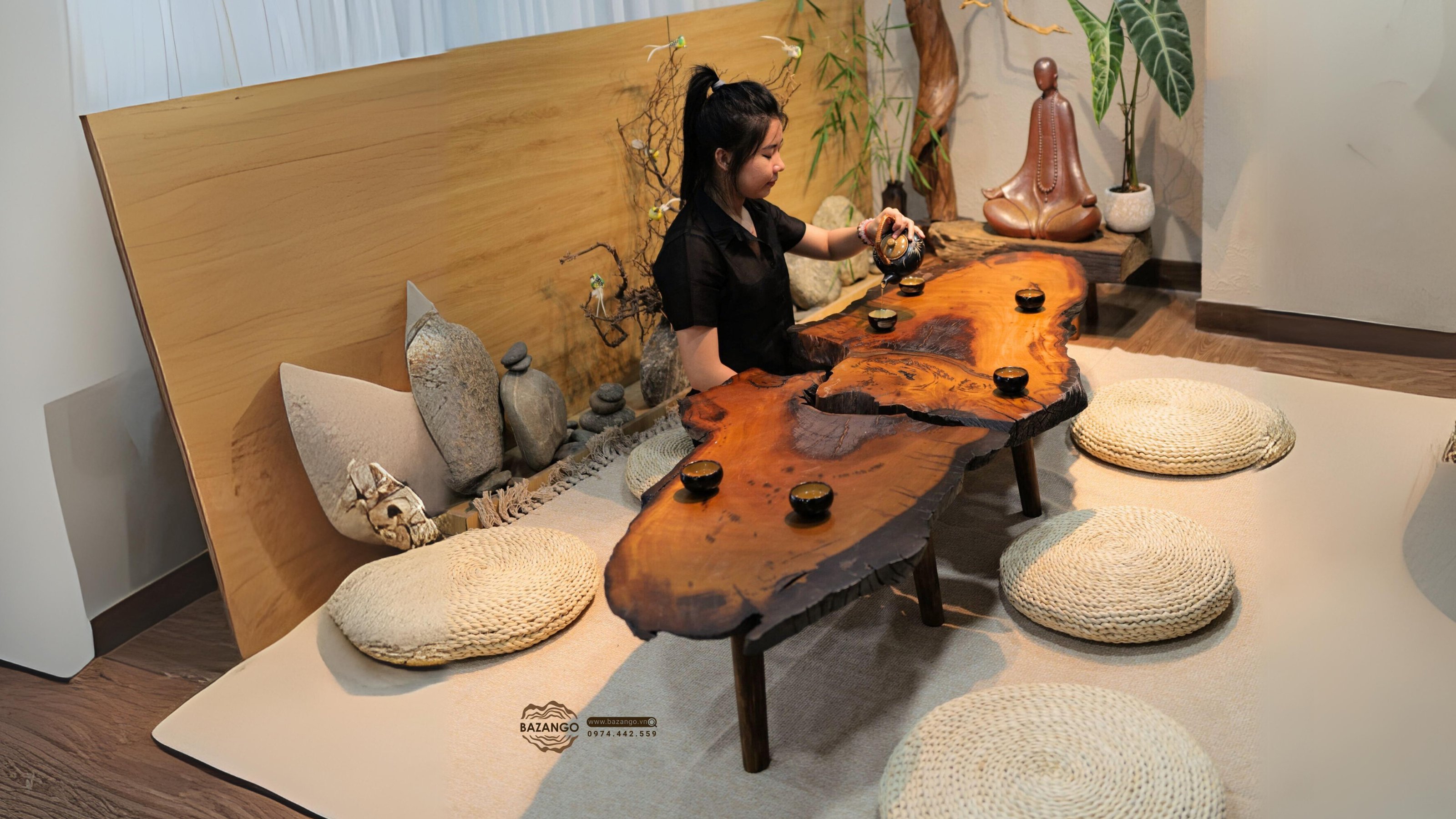 Bàn trà gỗ tự nhiên