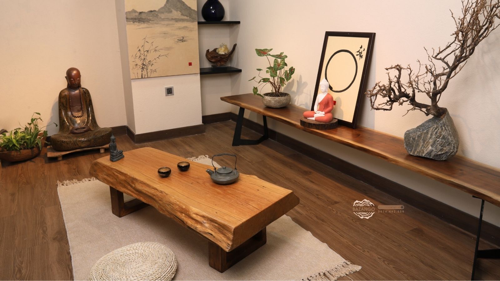 Bàn trà gỗ tự nhiên