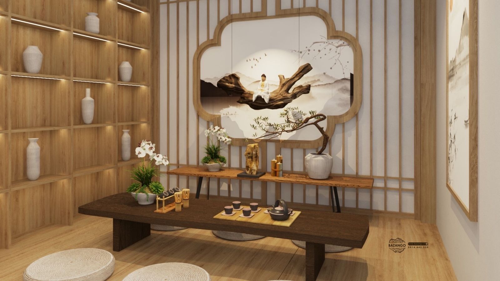 Bàn trà gỗ tự nhiên