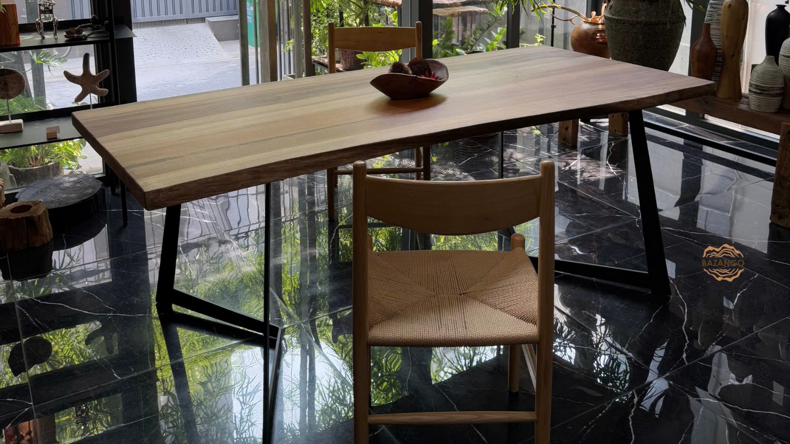 Bàn ăn gỗ wabi sabi
