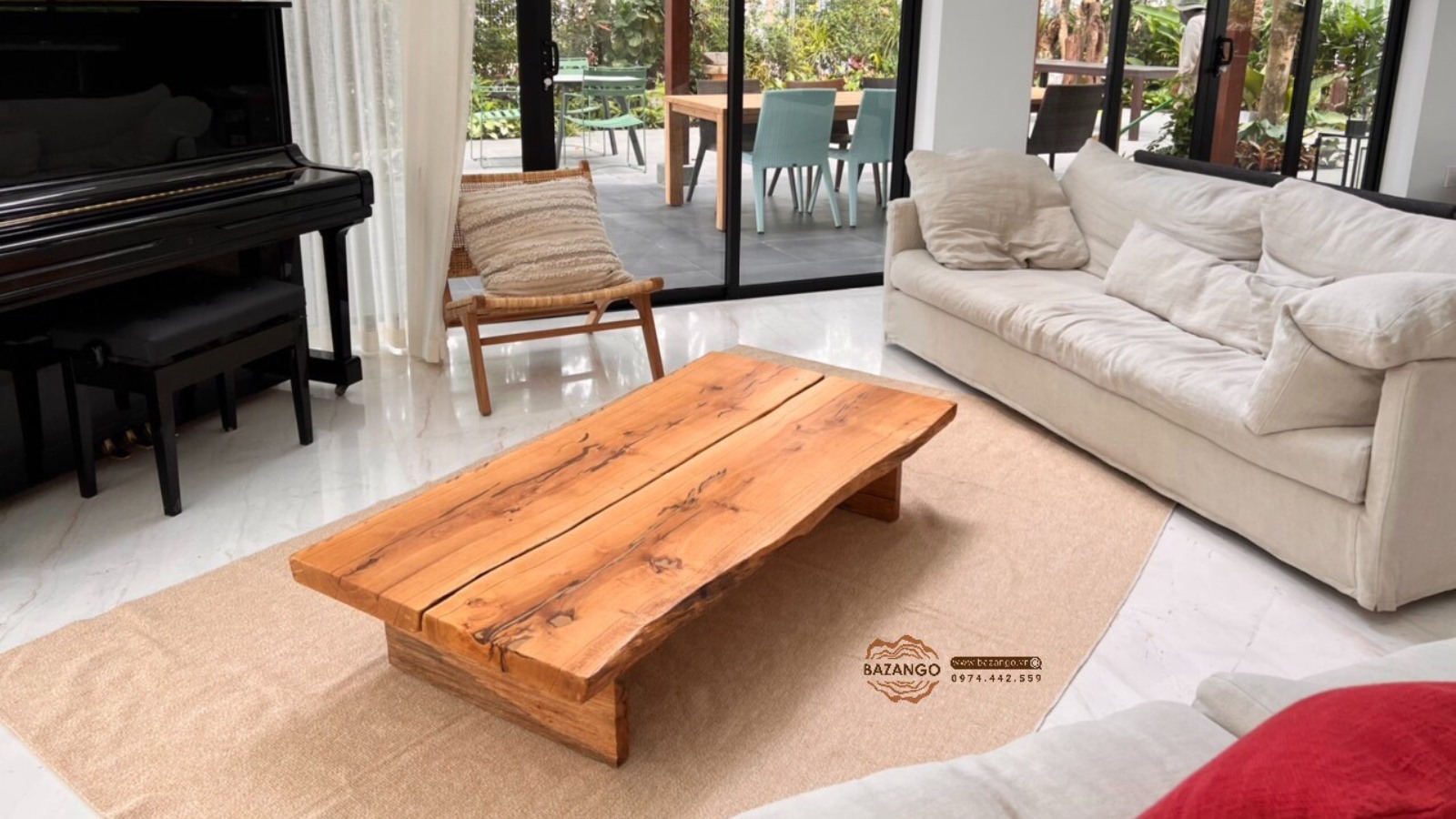Bàn sofa gỗ lũa