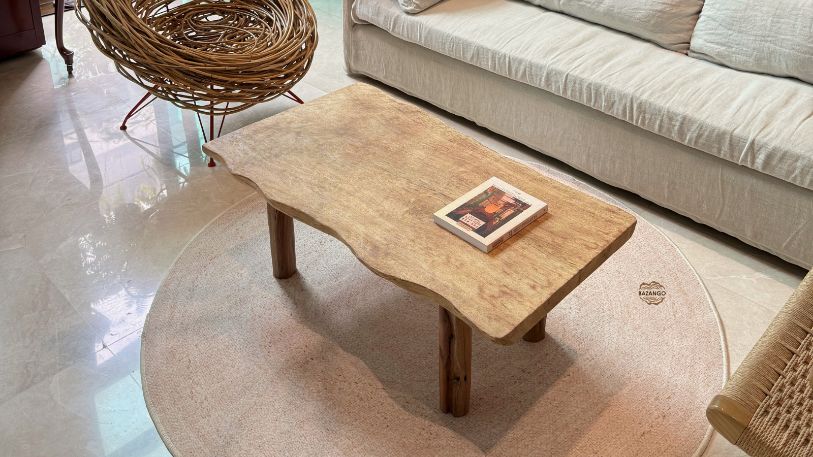 Bàn sofa gỗ tự nhiên