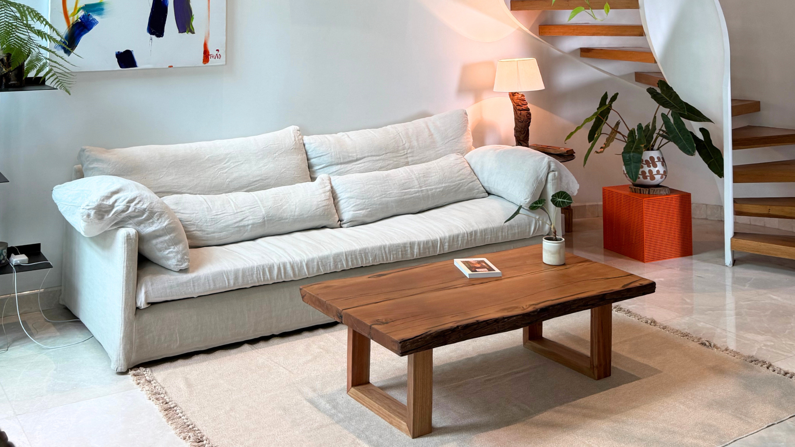 Bàn sofa gỗ tự nhiên