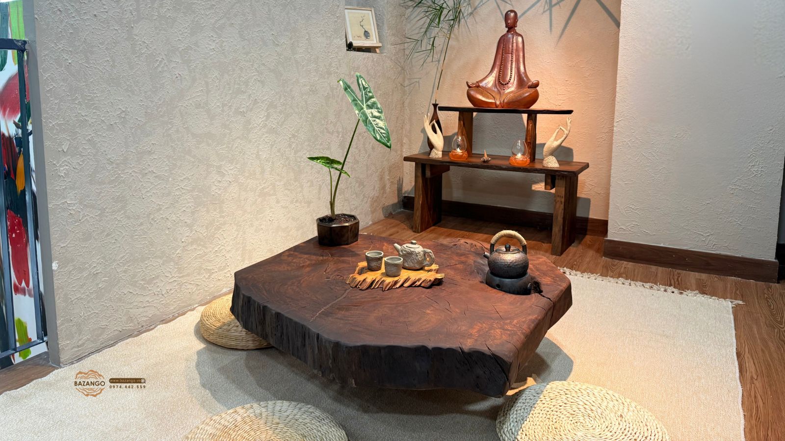 Bàn trà thấp gỗ đẹp