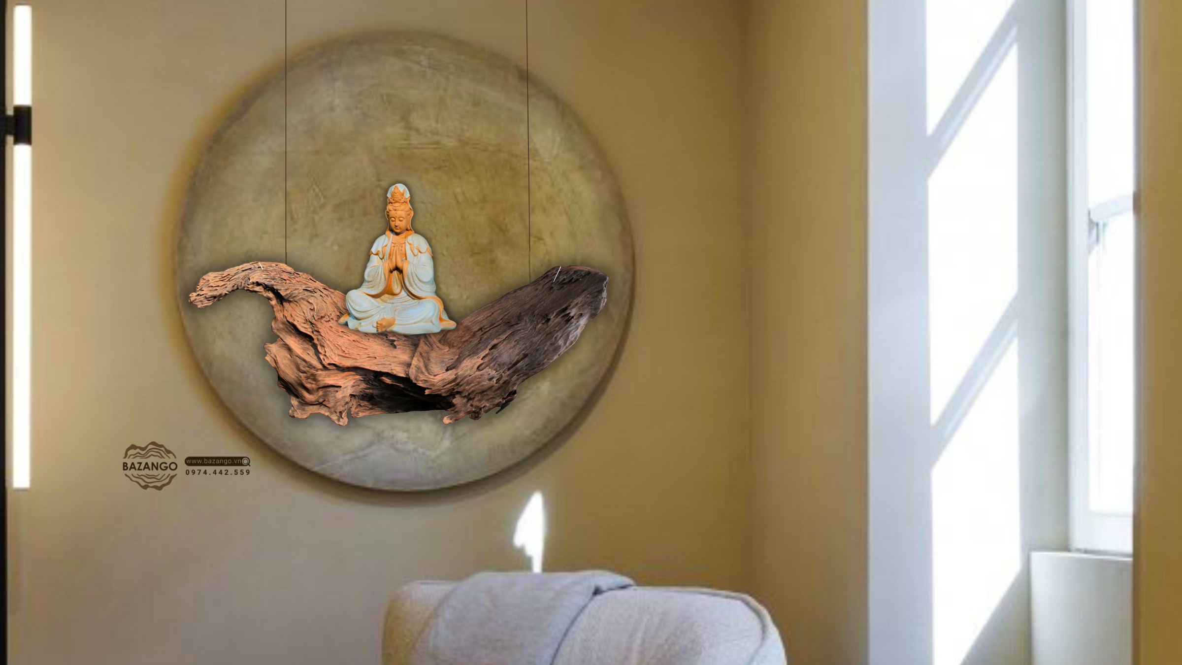 Gỗ lũa trang trí treo tường