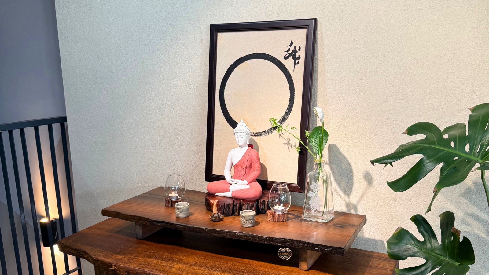 Kệ console gỗ đặt tượng phật