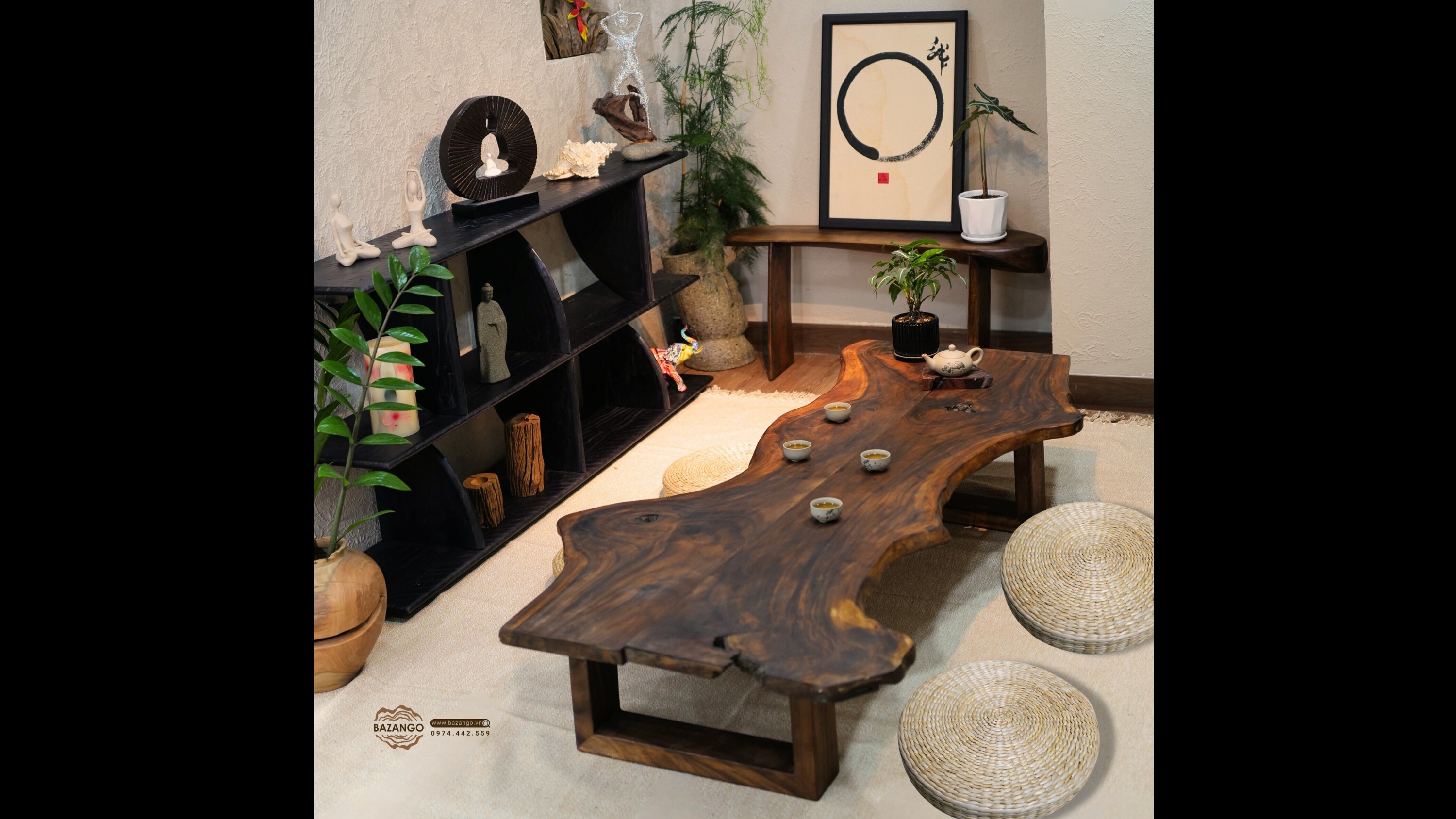 Bàn trà gỗ tự nhiên