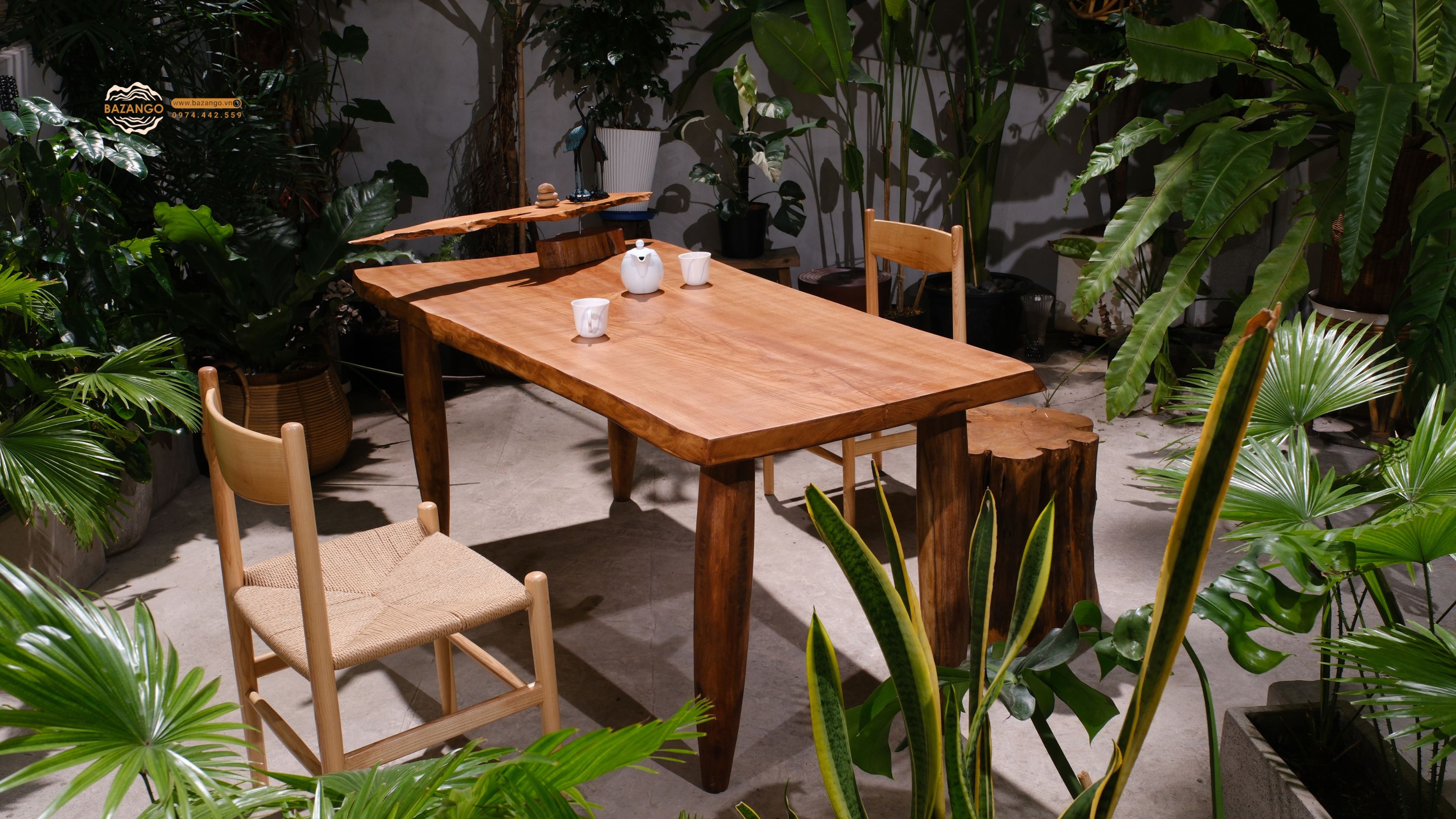 bàn trà gỗ tự nhiên
