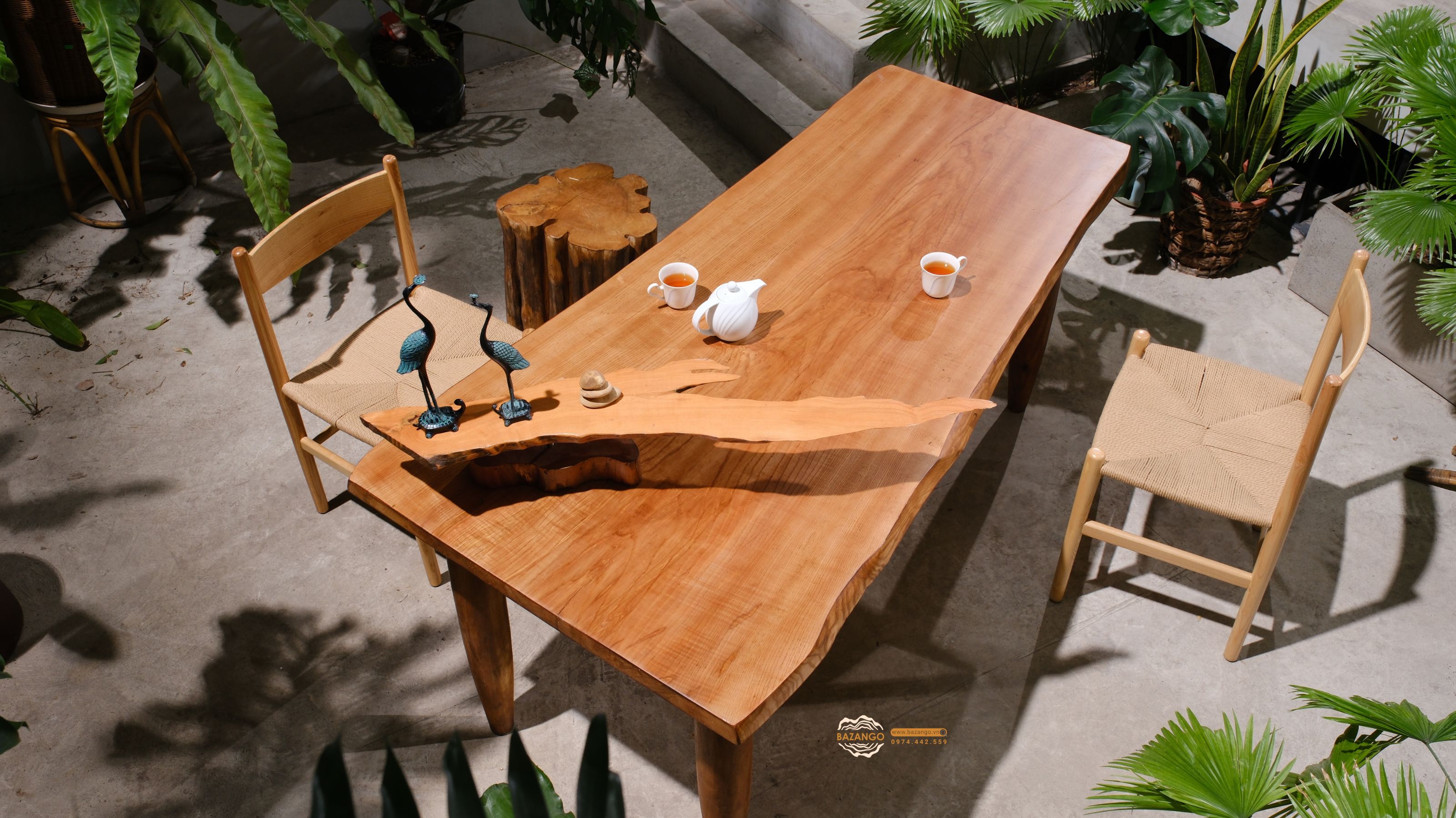 bàn trà gỗ tự nhiên