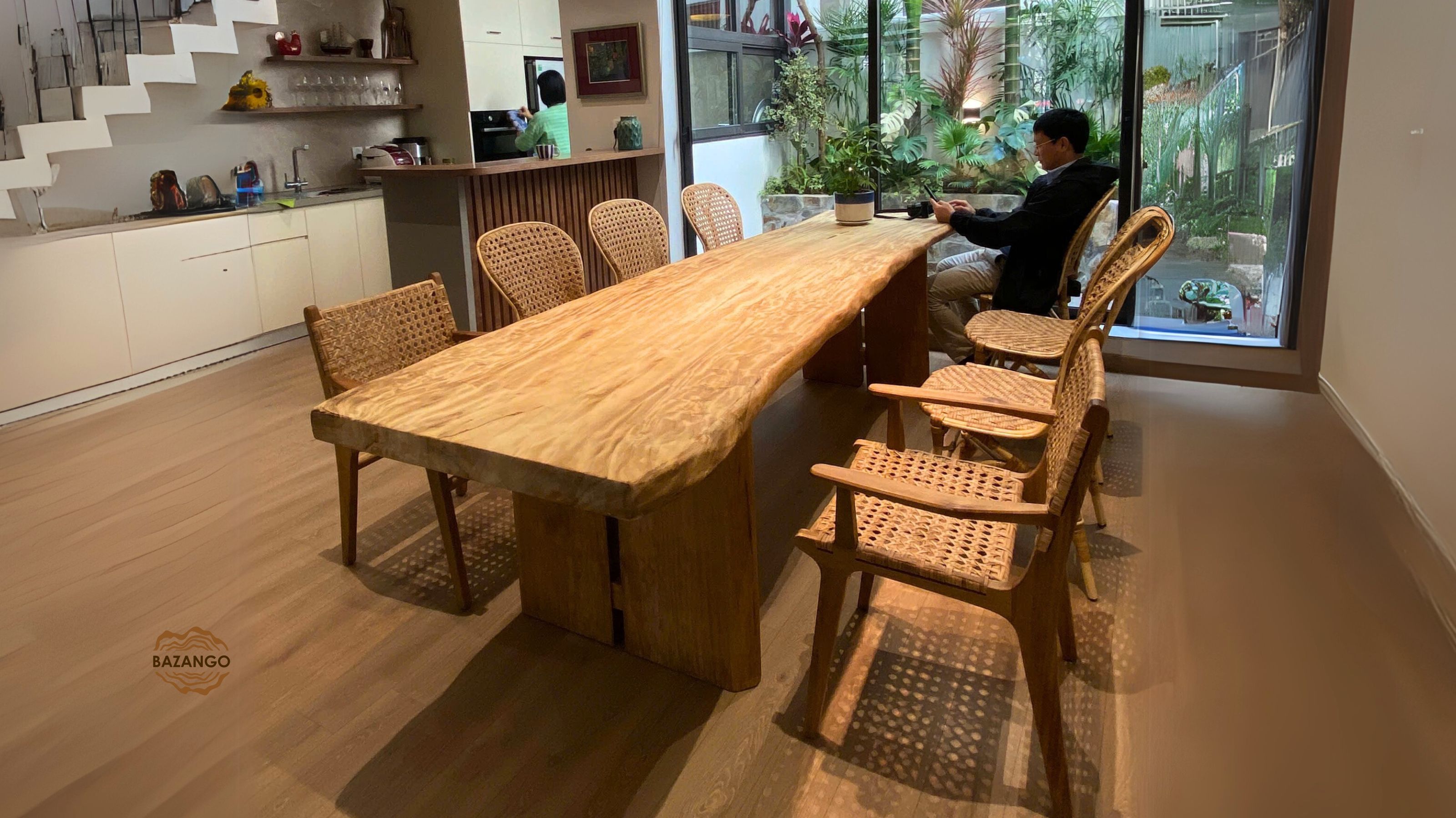 bàn ăn gỗ lũa