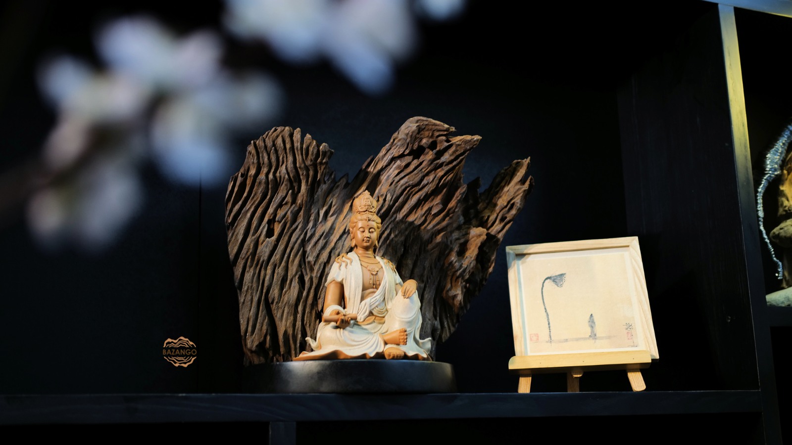 GỖ LŨA TRANG TRÍ - TƯỢNG PHẬT QUAN ÂM PHỔ HIỀN