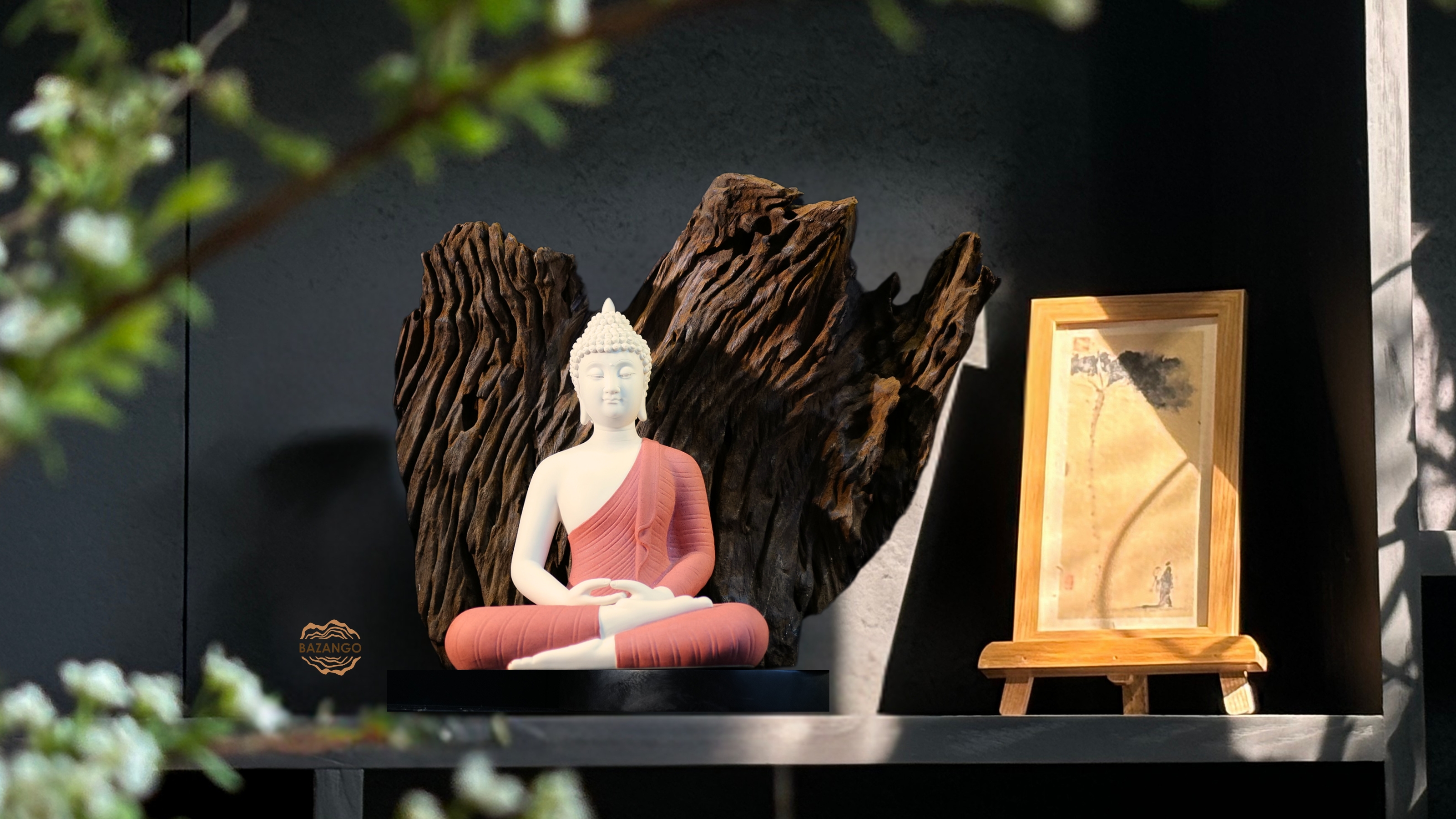 Tượng phật thích ca - gỗ lũa