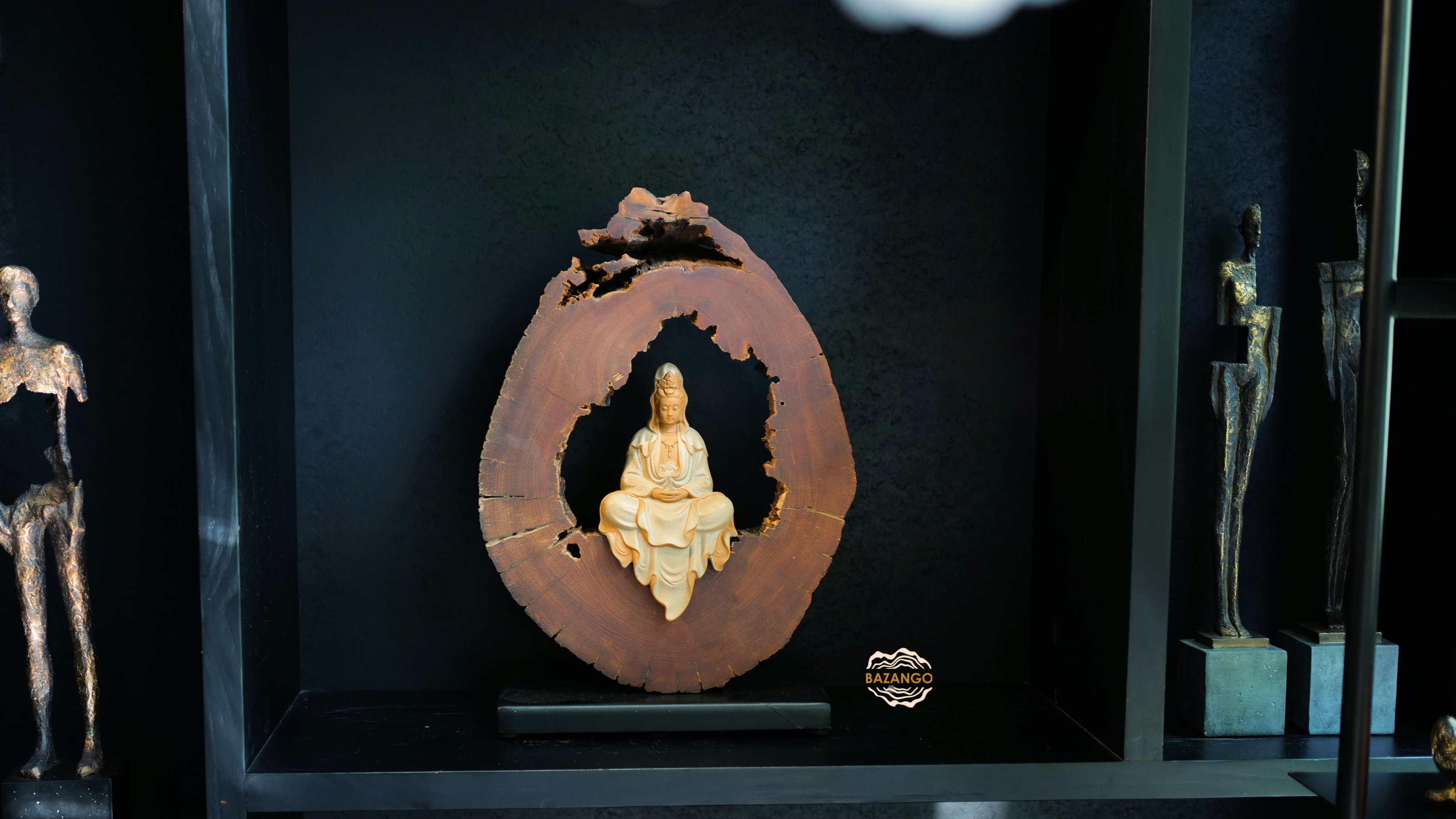 tượng quan âm - gỗ lũa
