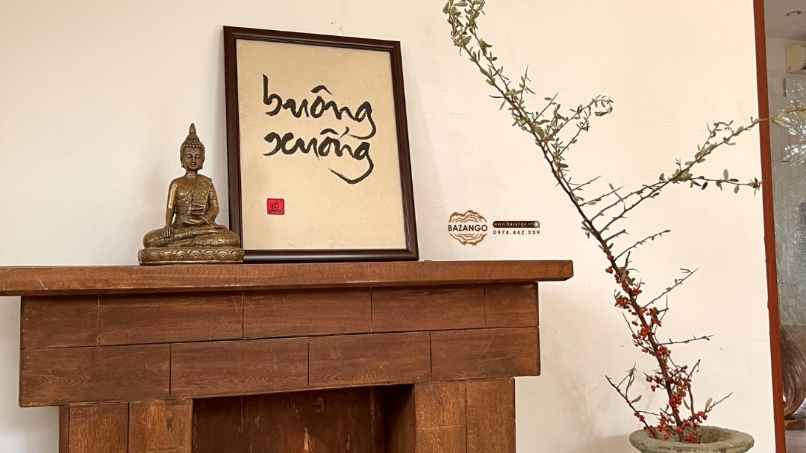 Tranh thiền trang trí phòng trà