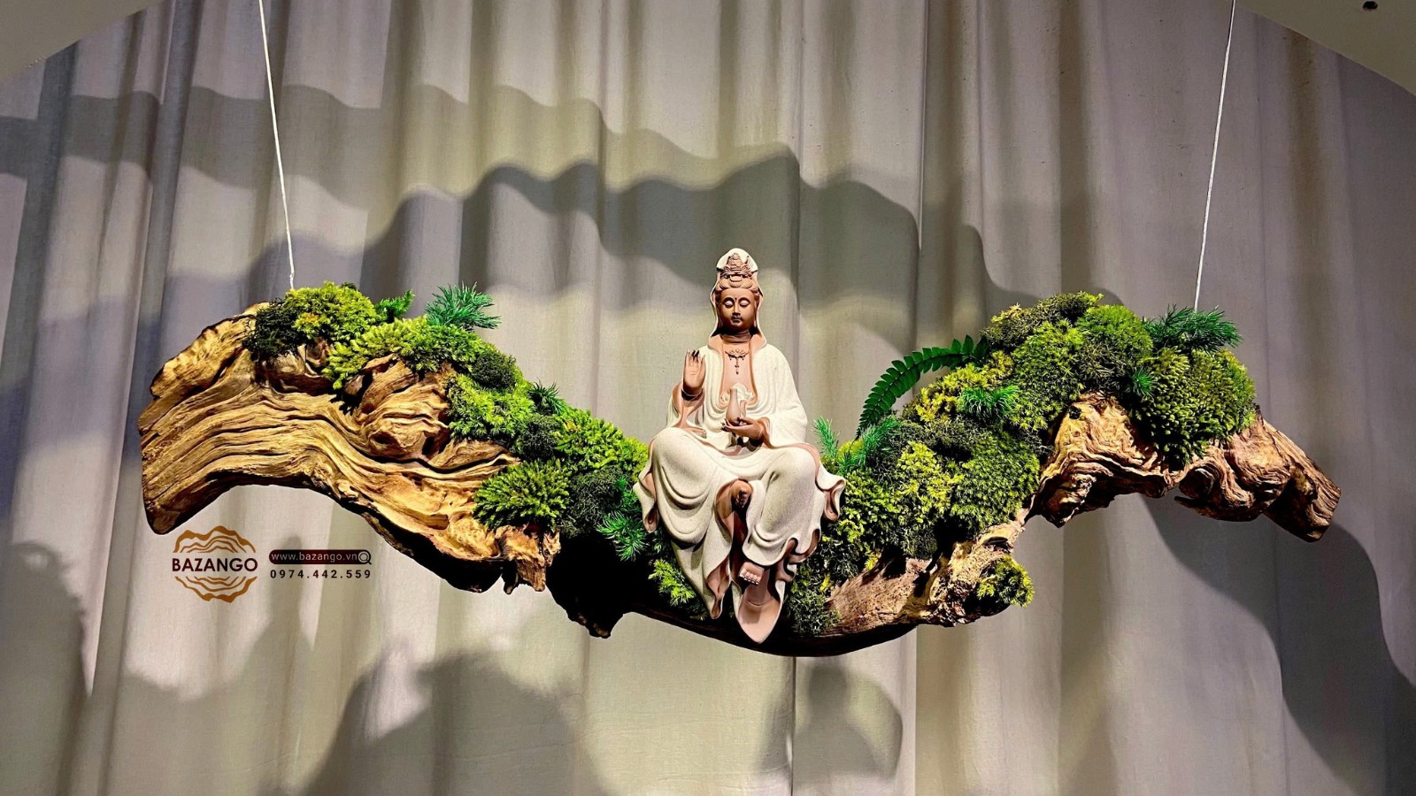 Tượng phật quan âm gỗ lũa